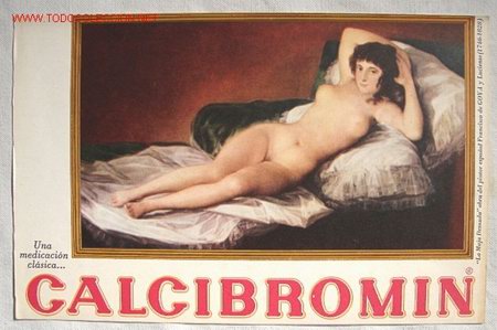 Cat&aacute;logos publicitarios: PUBLICIDAD DE MEDICAMENTO CON LA MAJA DESNUDA Y VESTIDA