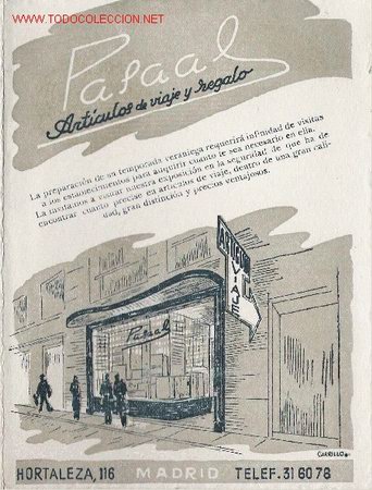 Werbekataloge: Cat&aacute;logo art&iacute;culos de viaje y regalo Pasaal -  Madrid.