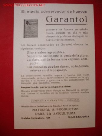 Werbekataloge: CONSERVADOR DE HUEVOS GARANTOL