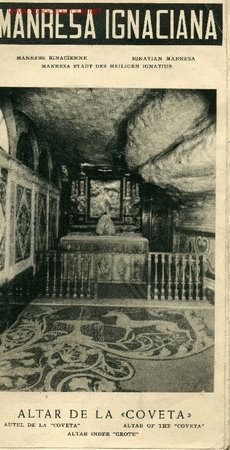Cat&aacute;logos publicitarios: GUIA TURISTICA DE MANRESA SAN IGNACIO DE LOYOLA A&Ntilde;OS 1950 CON FOTOS MAPAS ES UN DESPLEGABLE BONITO