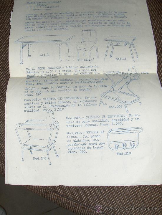 Catalogues publicitaires: MULTICOPISTA GACELA, UTIEL VALENCIA. MUEBLES METALICOS. 1963.