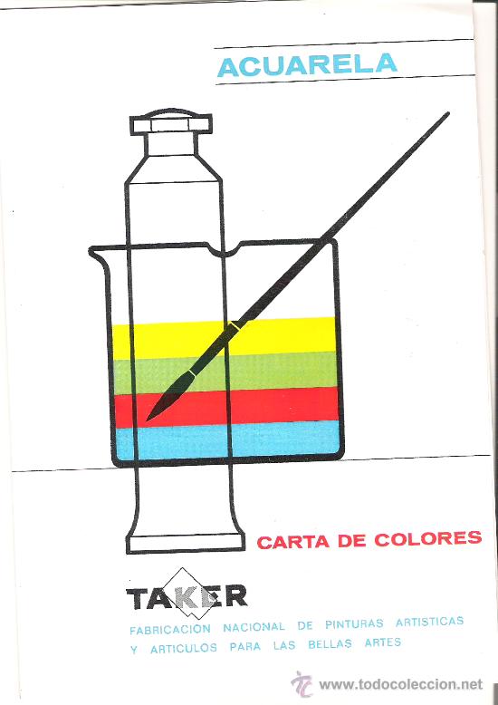 Advertising Catalogs: TAKER. ACUARELA. CARTA DE COLORES. TAMA&Ntilde;O: 31,5 X 15 CM.