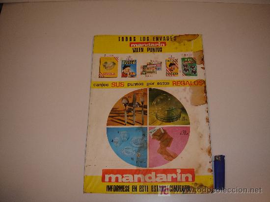 Cataloghi pubblicitari: publicidad de flan chino mandarin antiguo de carton 43x30