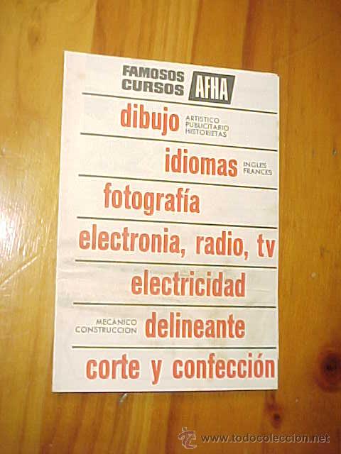 Catalogues publicitaires: FOLLETO DESPLEGABLE CURSOS AFHA. TAMA&Ntilde;O: 14,5 X 10 CM.