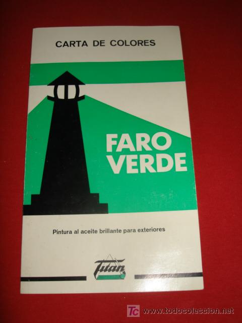 Carta de colores faro verde,pintura al aceite b - Vendido 