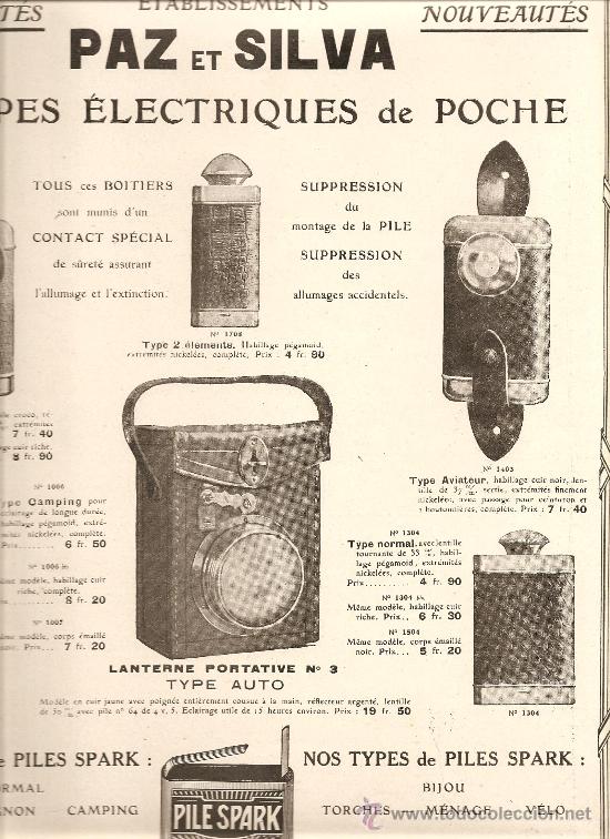 Advertising Catalogs: LAMPARAS ELECTRICAS MARCA PAZ Y SILVA