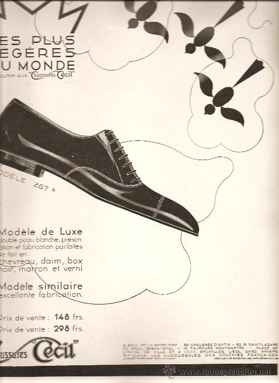 Advertising Catalogs: 106. ZAPATOS CECIL: LE PLUS LIGERES DU MONDE. ANUNCIO DE 1930