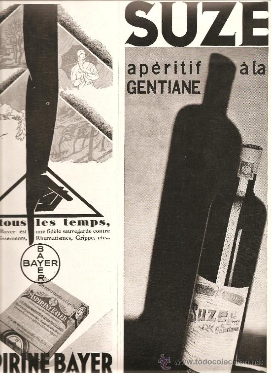 Advertising Catalogs: ASPIRINA BAYER + SUZE APERITIF (ANUNCIOS DE 1930)