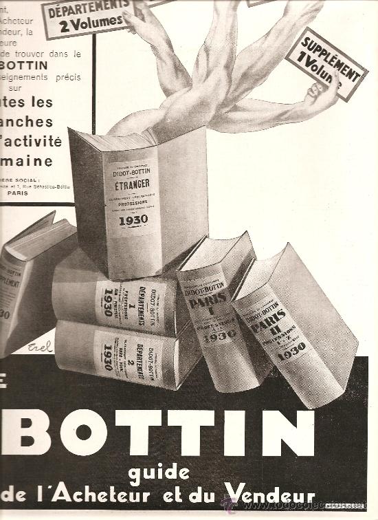 Advertising Catalogs: LE BOTTIN GUIA DE COMPRADORES Y VENDEDORES: A&Ntilde;O 1930