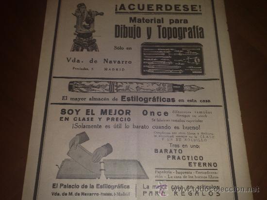 Catalogues publicitaires: ANTIGUA PUBLICIDAD DIBUJO Y TOPOGRAFIA ESTILOGRAFICAS VIUDA DE NAVARRO CALLE PRECIADOS MADRID