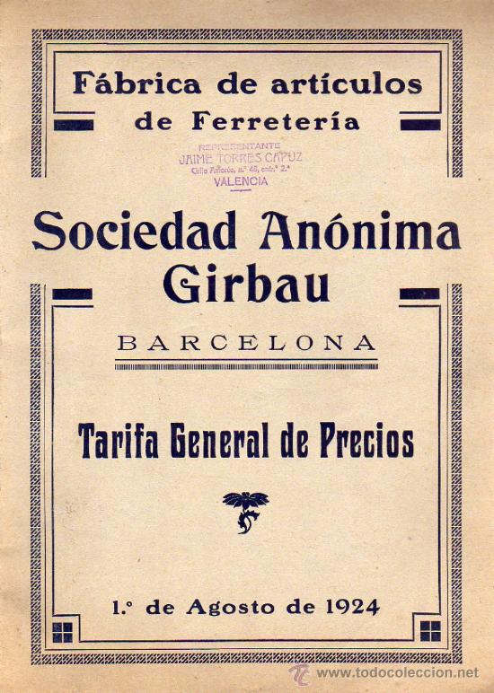 Cat&aacute;logos publicitarios: tarifa general de precios 1924 - Foto 1