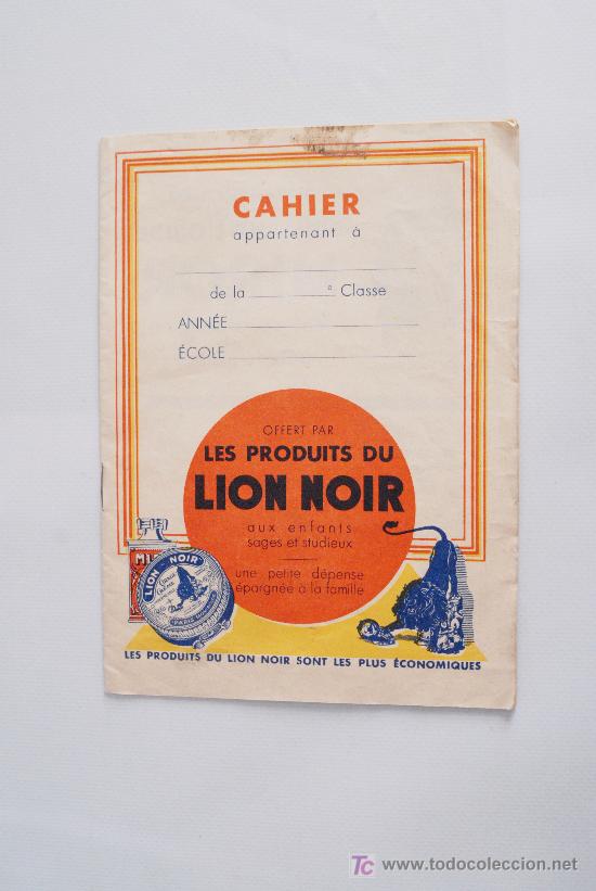 Werbekataloge: Cuaderno de colegio publicitario de Lion Noir.