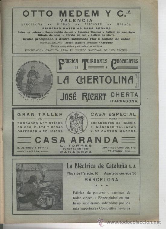 Catalogues publicitaires: HOJA SOLA DE PUBLICIDAD. A&Ntilde;O 1920. FABRICA DE TURRONES Y CHOCOLATES. TURRON.CHERTOLINA. CHERTA.XERTA