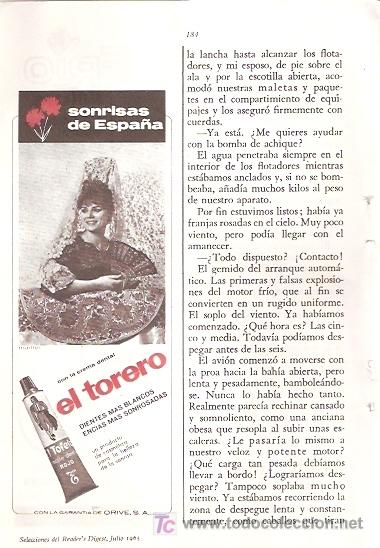 Advertising Catalogs: FOLLETO PUBLICIDAD ANTIGUO DE LOS A&Ntilde;OS 60 - CREMA DENTAL EL TORERO