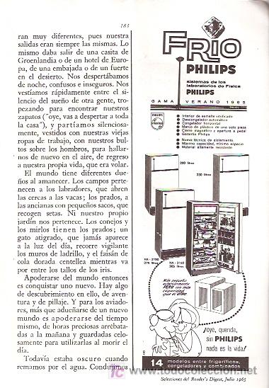 Advertising Catalogs: FOLLETO PUBLICIDAD ANTIGUO DE LOS A&Ntilde;OS 60 - FRIGORIFICOS PHILIPS