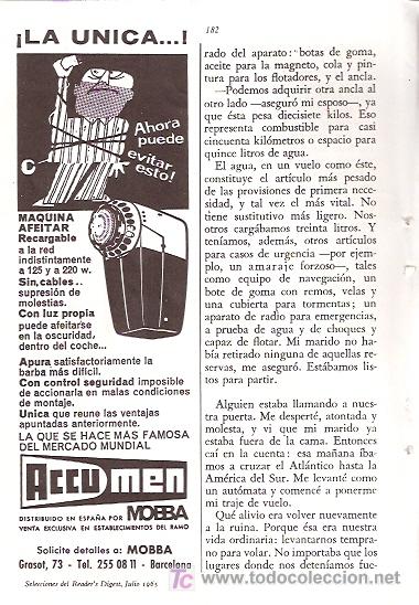 Advertising Catalogs: FOLLETO PUBLICIDAD ANTIGUO DE LOS A&Ntilde;OS 60 - MAQUINA AFEITAR RECARGABLE - ACCUMEN