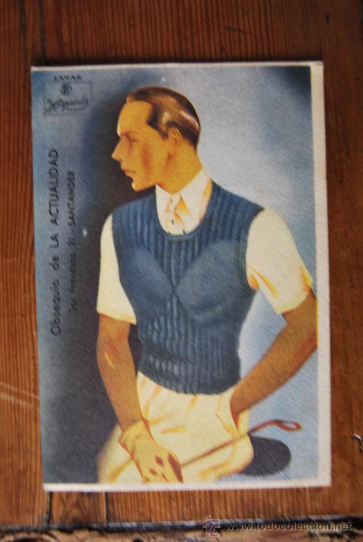 Werbekataloge: POSTAL L&Aacute;MINA PUBLICITARIA LANAS HISPANIA - OBSEQUIO DE &acute; LA ACTUALIDAD &acute; SANTANDER - A&Ntilde;OS 30