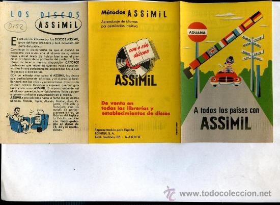 Cat&aacute;logos publicitarios: PUBLICIDAD A TODOS LOS PAISES CON ASSIMIL , , a&ntilde;os 50