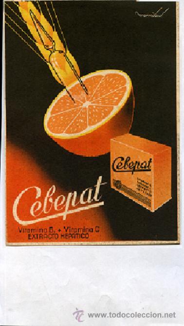 Catalogues publicitaires: PUBLICIDAD MEDICAMENTO CEBEPAT farmacia a&ntilde;os 50