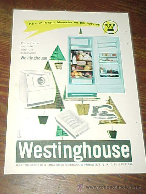Cat&aacute;logos publicit&aacute;rios: WESTINGHOUSE. PUBLICIDAD HOJA DE REVISTA A&Ntilde;O 1961. TAMA&Ntilde;O: 19 X 13 CM.
