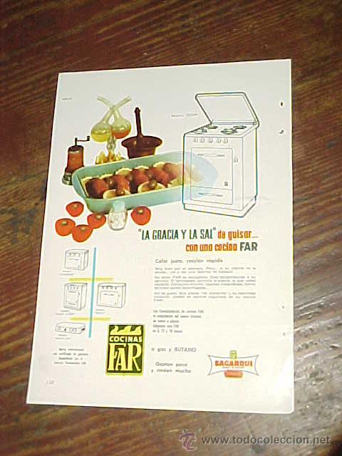 Advertising Catalogs: COCINAS FAR. PUBLICIDAD HOJA DE REVISTA A&Ntilde;O 1961. TAMA&Ntilde;O: 19 X 13 CM.