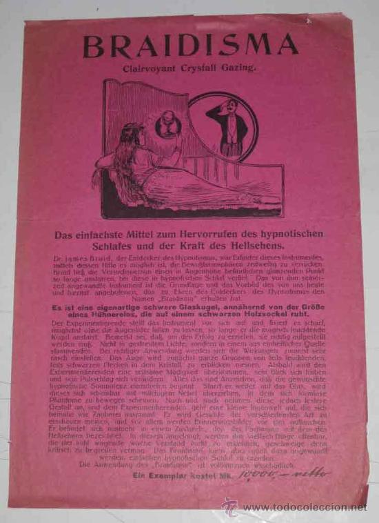 Werbekataloge: HOJA DE ANTIGUO CATALOGO BRAIDISMA - APARATOS DE PRESTIDIGITACION, MAGIA, ILUSIONISMO, MAGNETISMO -