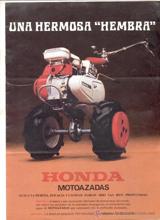 Cat&aacute;logos publicitarios: HONDA MOTOAZADAS MOTOAZA MOTOCULTOR CATALOGO