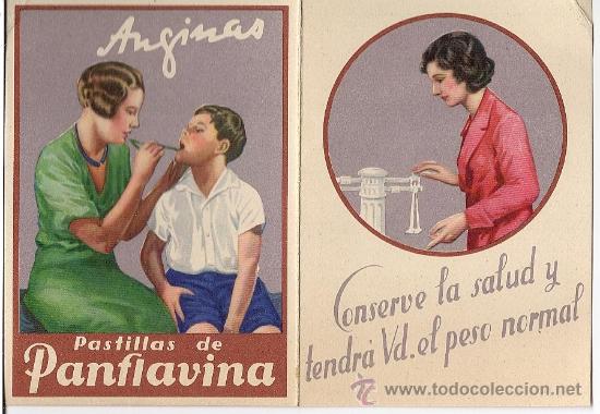 Cat&aacute;logos publicitarios: Panflavina y Aspirina. Carterita publicitaria. A&ntilde;os 30