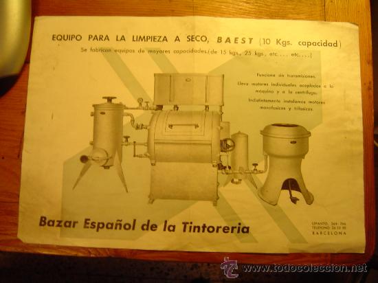Cat&aacute;logos publicit&aacute;rios: Catalogo publicidad del equipo para la limpieza a seco ,BAEST.