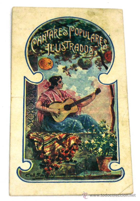 Cat&aacute;logos publicit&aacute;rios: Publicidad casa Canalda g&eacute;neros y tejidos via Layetana Barcelona Cantares populares ilustrados