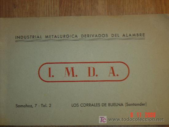 Cat&aacute;logos publicitarios: Los Corrales de Buelna (Santander).Industria del alambre 22 p&aacute;ginas. a&ntilde;o 1965
