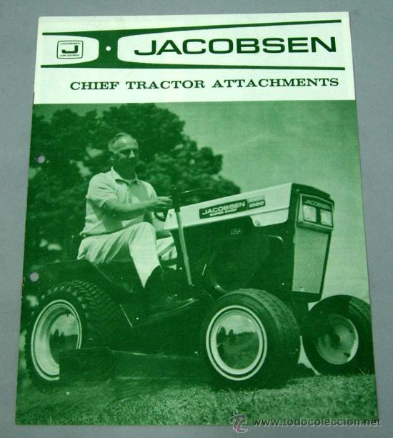 Catalogues publicitaires: Tractor Chief Attachments Jacobsen Wisconsin USA cat&aacute;logo publicidad 1968