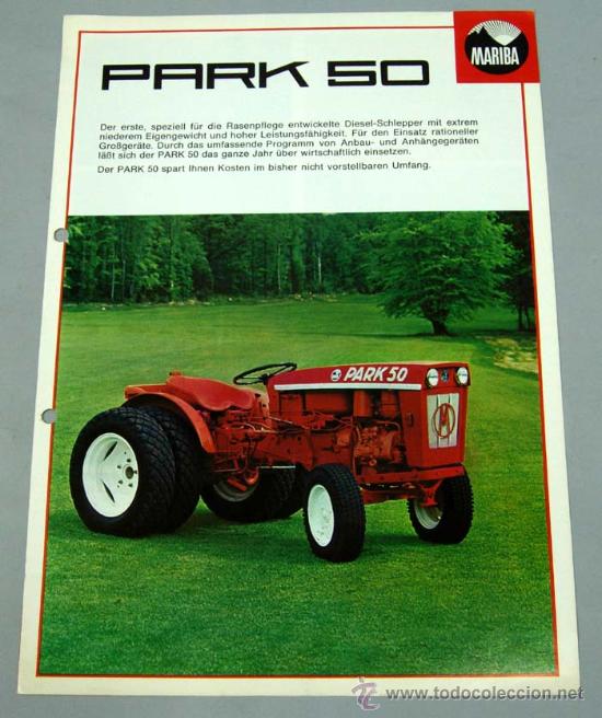 Catalogues publicitaires: Tractor Park 50 Mariba Germany cat&aacute;logo publicidad 1968
