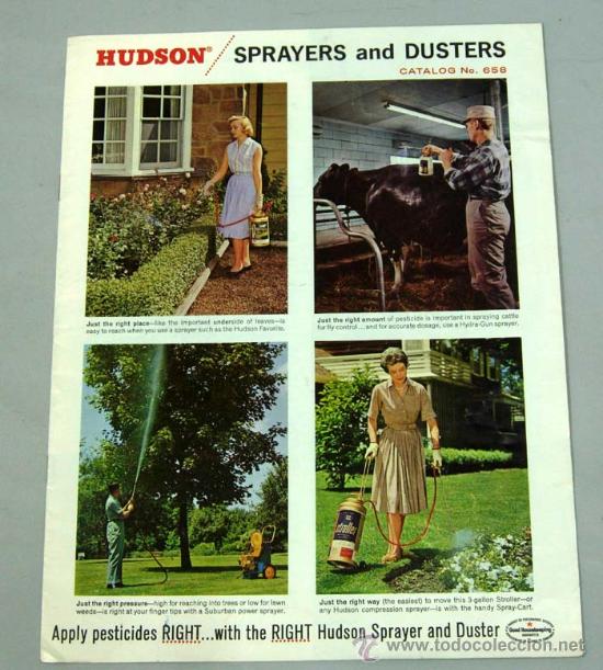 Cat&aacute;logos publicitarios: Hudson cat&aacute;logo sprayers and dusters vaporizadores y spray para pesticidas USA a&ntilde;os 60