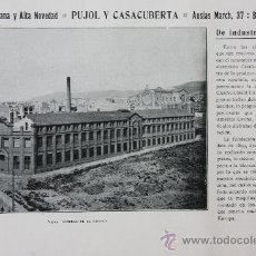 Catálogos publicitarios: DOS HOJAS PUBLICIDAD 1916 FABRICA DE TEGIDOS DE LANA PUJOL Y CASACUBERTA BARCELONA VER FOTOS. Lote 15963127