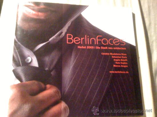 Werbekataloge: 'Berlin faces'. Cat&aacute;logo tur&iacute;stico y de compras de Berl&iacute;n. 84 p&aacute;ginas. En alem&aacute;n.