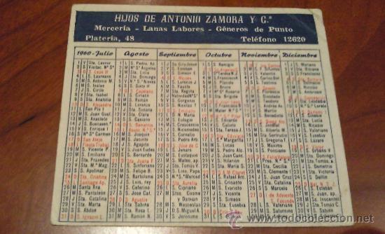 Catalogues publicitaires: SANTORAL PUBLICIDAD HIJOS DE ANTONIO ZAMORA Y C&ordf;. MURCIA. 1960