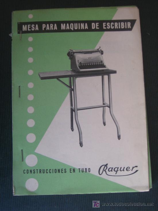 Cataloghi pubblicitari: 7 Folletos de mesas,taburetes y escaleras en tubo Raquer.Figueras ,a&ntilde;o 1956.