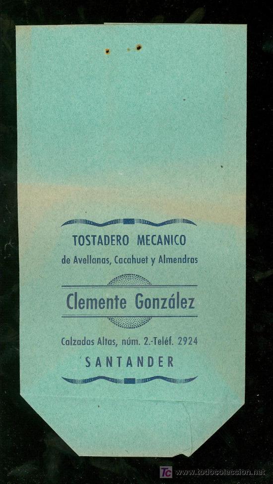 Catalogues publicitaires: BOLSA DE PUBLICIDAD ANTIGUA. TOSTADERO MECANICO CLEMENTE GONZALEZ. SANTANDER. 1930.