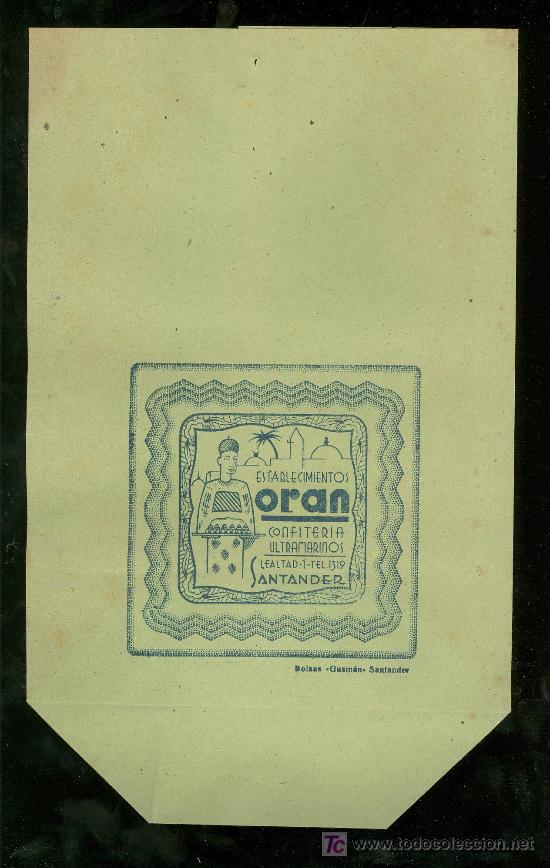 Catalogues publicitaires: BOLSA DE PUBLICIDAD ANTIGUA. ESTABLECIMIENTOS ORAN. CONFITERIA ULTRAMARINOS. SANTANDER. 1930.