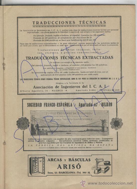 Cat&aacute;logos publicitarios: RECORTE DE PRENSA. PUBLICIDAD.A&Ntilde;O 1928.SOCIEDAD FRANCO-ESPA&Ntilde;OLA. CABLES DE ACERO.PUENTE DE AMPOSTA.