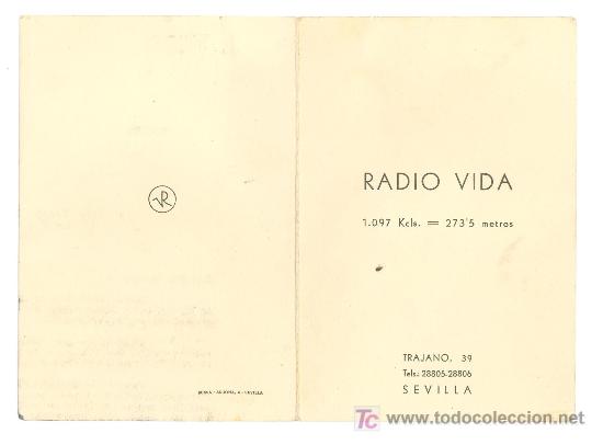 Catalogues publicitaires: SEVILLA. RADIO VIDA. TARIFA DE PUBLICIDAD.