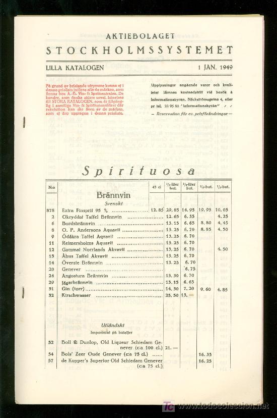 Werbekataloge: LILLA KATALOGEN DE STOCKHOLMSSYSTEMET.