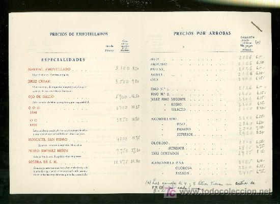 Cat&aacute;logos publicitarios: VALDESPINO. TARIFA DE PRECIOS. - Foto 2