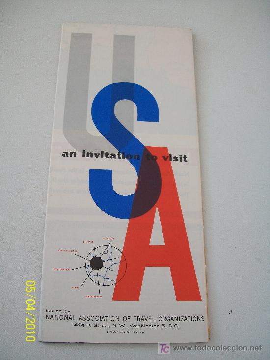 Advertising Catalogs: USA AN INVITATION TO VISIT-ISSUED BY NATIONAL ASSOCIATION OF TRAVEL ORGANIZATIONS
