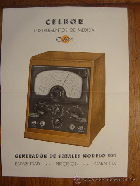 Cat&aacute;logos publicitarios: PUBLICIDAD GENERADOR DE SE&Ntilde;ALES MODELO 531 CELBOR (RADIO)