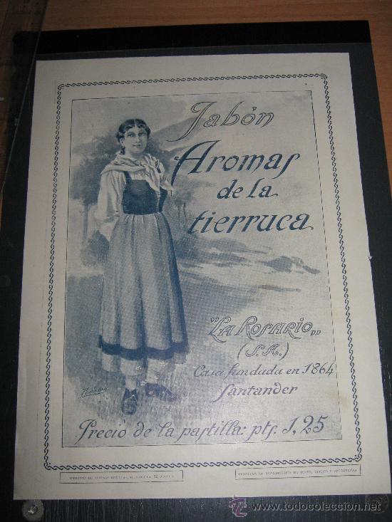Cat&aacute;logos publicitarios: PUBLICIDAD, RECORTE DE LA REVISTA LA ESFERA ANUNCIANDO JABON AROMAS DE LA TIERRUCA