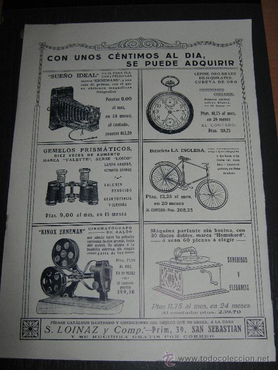 Cat&aacute;logos publicitarios: PUBLICIDAD, CURIOSO ANUNCIO RECORTE DE LA ESFERA ANUNCIANDO VENTAS A PLAZOS