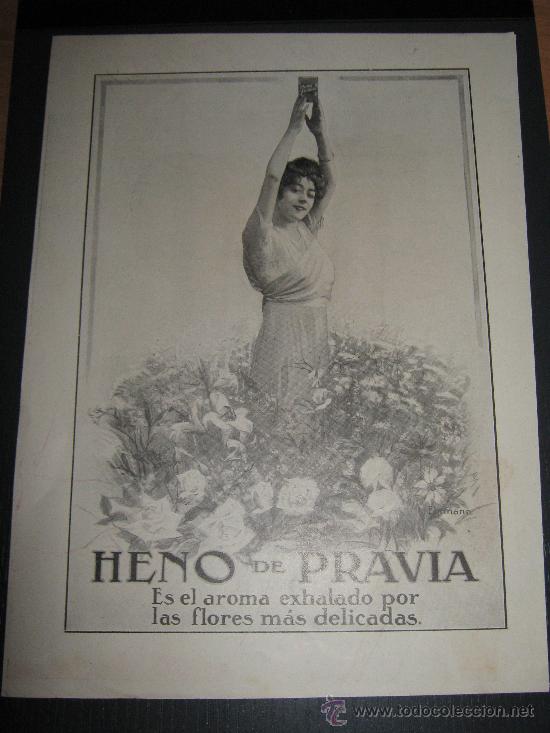Cat&aacute;logos publicitarios: PUBLICIDAD, RECORTE DE ANUNCIO DE LA REVISTA LA ESFERA DE HENO DE PRAVIA