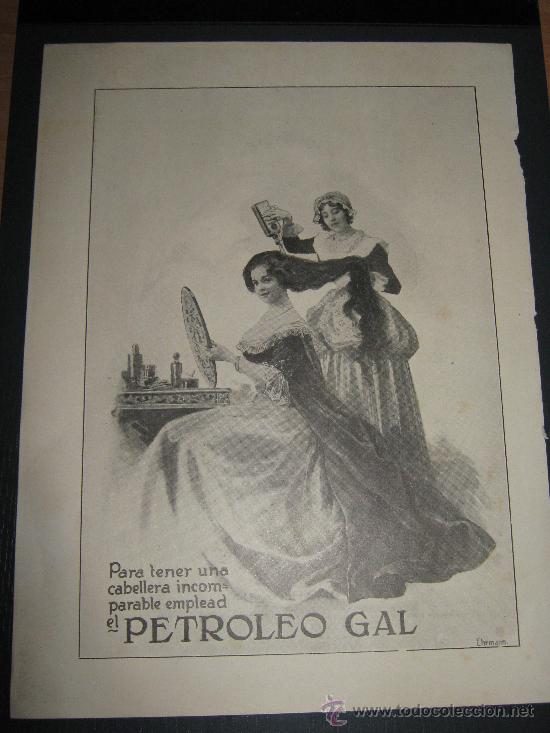 Cat&aacute;logos publicitarios: ANUNCIO PUBLICITARIO, RECORTE CON ANUNCIO DE LA REVISTA LA ESFERA HACIA 1915, ANUNCIO PETROLEO GAL